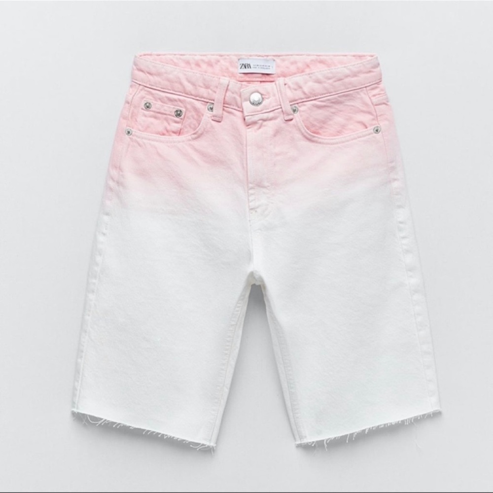 🥰🥰Zara Hombre Pink/White Denim Shorts🥰🥰